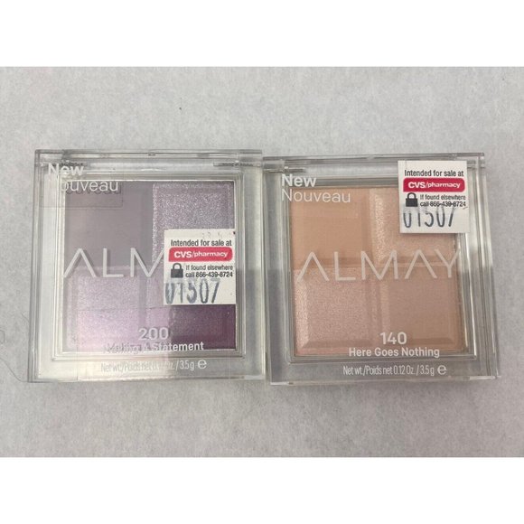 Almay Eyeshadow Quad 200 Making a Statement 140  Here Goes Nothing 2-Pack - Picture 1 of 5
